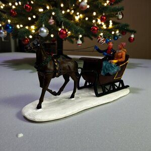 Lemax Dashing Through the Snow, Village Collection Christmas Accessory - 2000